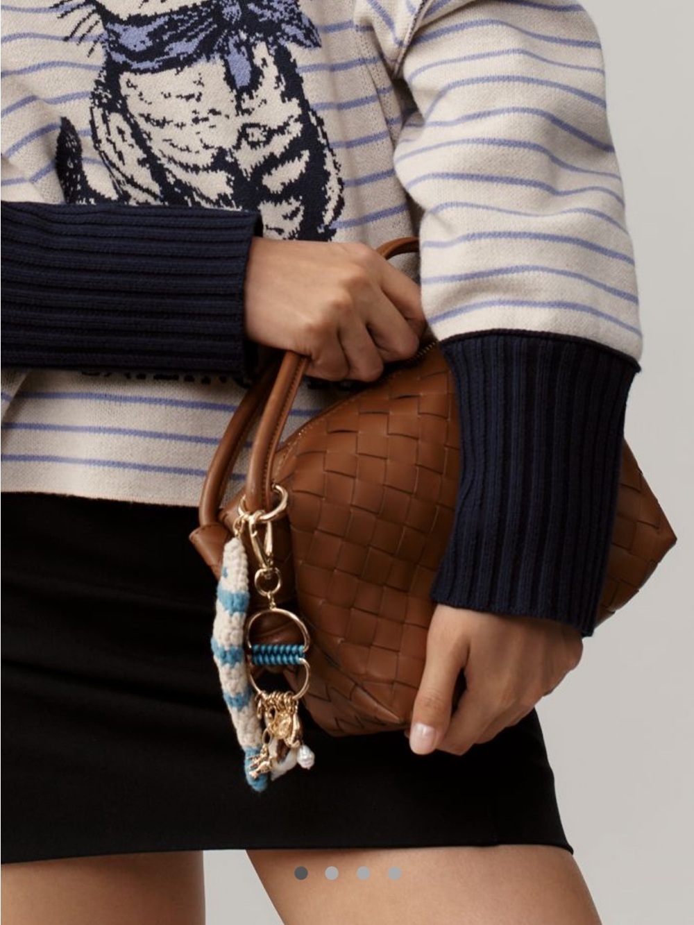 NWT Anthropologie Loop Strap Woven Crossbody Bag - Picture 2 of 6